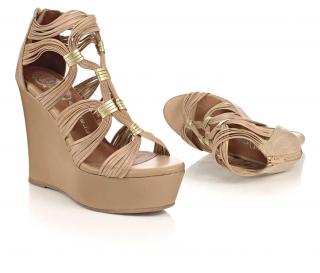 Designer-Sandalette beige