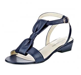 Designer-Sandalette marine