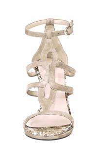 Designer-Sandalette nude