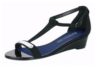 Designer-Sandalette schwarz