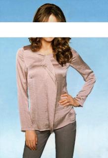 Designer-Satinbluse mauve