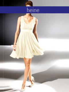 Designer-Seidenkleid creme