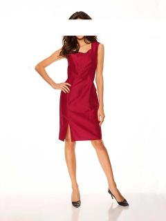 Designer-Seidenkleid rot Gr. 34