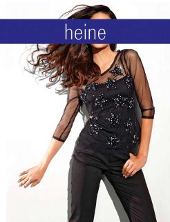 Designer-Shirt mit Pailletten schwarz