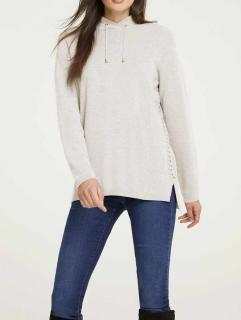 Designer-Stehkragenpullover offwhite