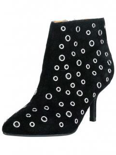 Designer-Stiefelette schwarz