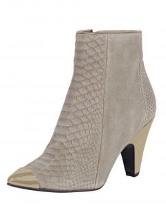 Designer-Stiefelette taupe