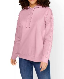 Designer-Sweatshirt mit Spitze hortensie