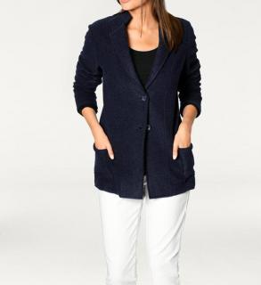 Designer-Walkwollblazer marine