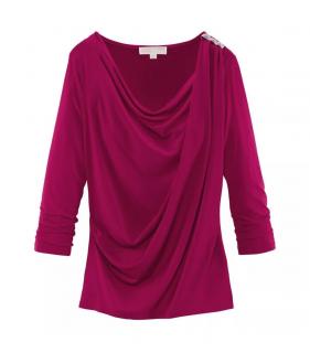 Designer-Wasserfallshirt pink Gr. XS