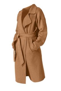 Designer-Wollmantel camel