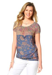 Druckshirt blau-bunt