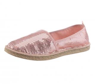 Espadrilles mit Pailletten rosa