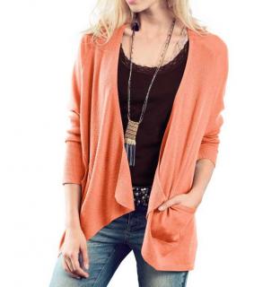 Feinstrickjacke apricot