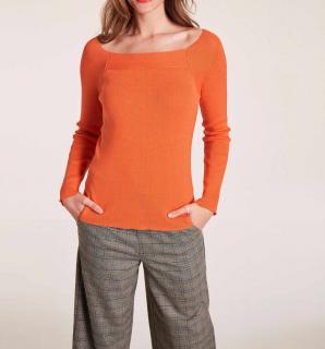 Feinstrickpullover orange