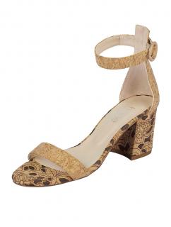 Fesselriemchen-Sandalette beige