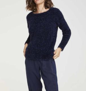 Flausch-Pullover marine