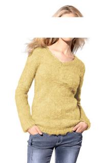 Flauschpullover gelb Gr. 36/38