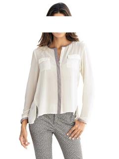 Georgette-Longbluse ecru