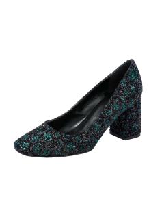 Glitter-Pumps schwarz-grün