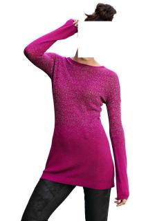 Glitzer-Pullover pink-silber