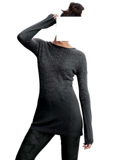 Glitzer-Pullover schwarz-silber