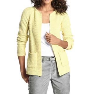 Grobstrickjacke gelb