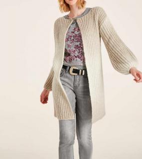 Grobstrickjacke sand