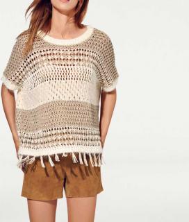 Grobstrickpullover sand-creme