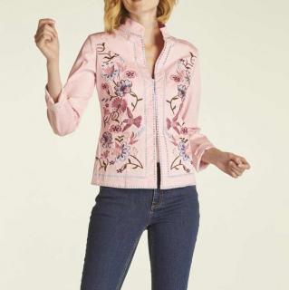 Jacke mit Stickerei rosa-bunt