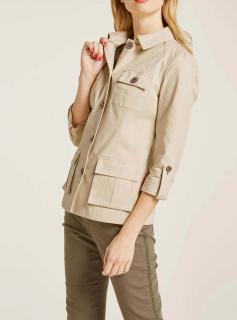 Jacke mit Strass beige