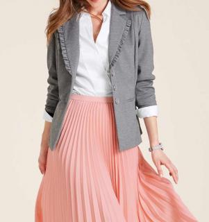 Jersey-Blazer grau-melange