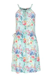 Jersey-Sommerkleid mint-bunt