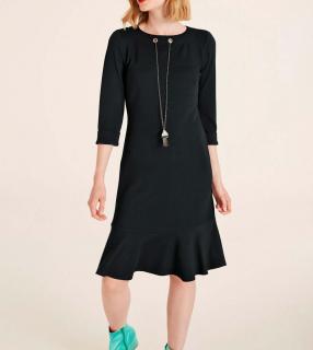 Jerseykleid mit Kette schwarz