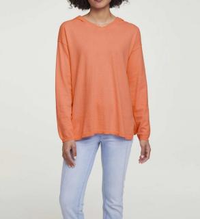 Kapuzenpullover mit Kaschmir orange