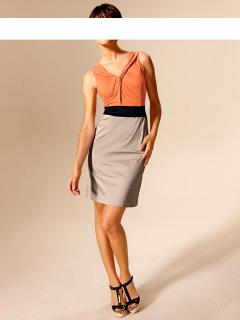 Kleid beige-orange