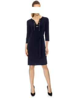 Kleid mit Kette marine