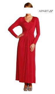 Kleid mit Raffungen rot