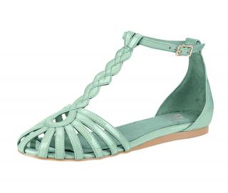 Lack-Sandalette mint Größe 43