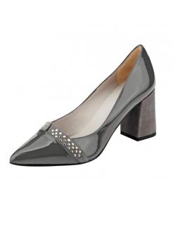 Lacklederpumps grau