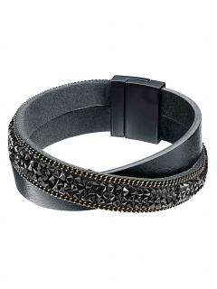 Leder-Armband grau