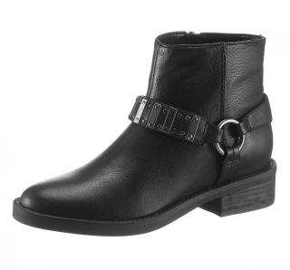 Leder-Bikerboots schwarz