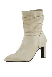 Leder-Stiefelette creme