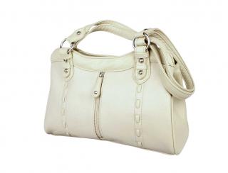 Leder-Tasche champagner