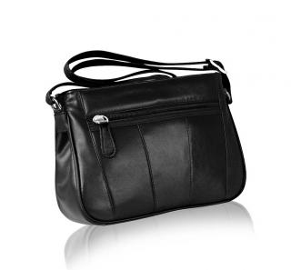 Leder-Tasche schwarz