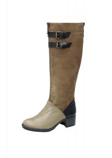 Lederstiefel hellbraun-beige