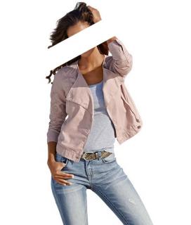 Leinenjacke mit Stickerei rosé