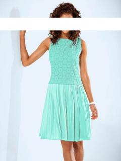 Lochstickerei-Kleid mint