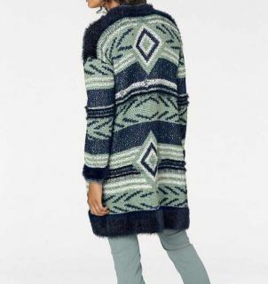 Longstrickjacke bunt