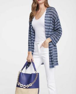 Longstrickjacke softbleu-marine